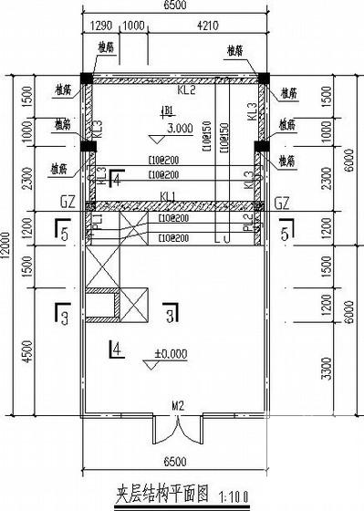 商铺自建夹层结构施工CAD图纸 - 1