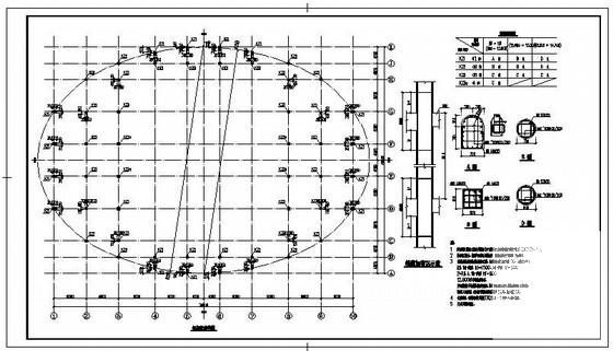 网球馆结构施工CAD图纸，共22张 - 1