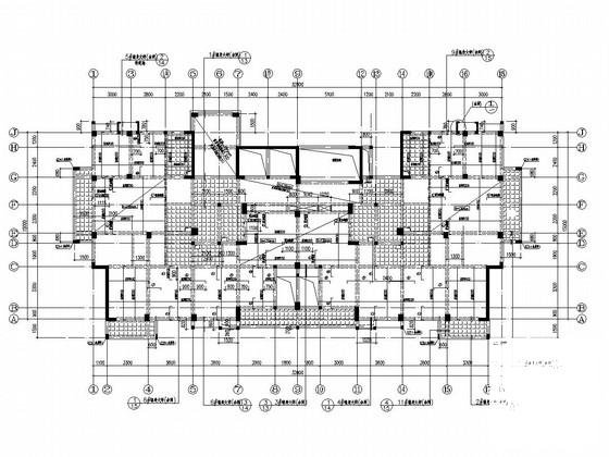 14层框架剪力墙结构住宅楼结构施工CAD图纸 - 2