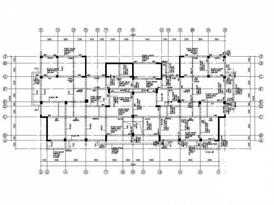 14层框架剪力墙结构住宅楼结构施工CAD图纸 - 3