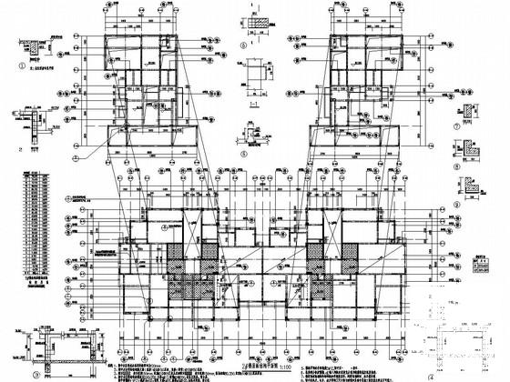 地上27层剪力墙结构住宅楼结构施工CAD图纸 - 2