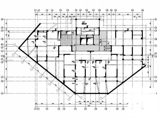 32层剪力墙结构住宅楼结构施工大样图cad平面图 - 1