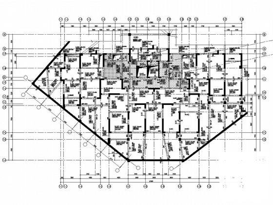 32层剪力墙结构住宅楼结构施工大样图cad平面图 - 2