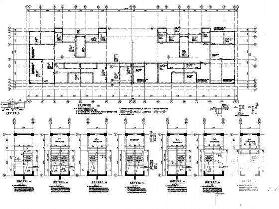 15层剪力墙结构住宅楼结构施工图cad平面布置图 - 5