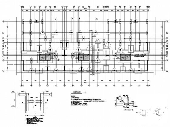16层框架剪力墙结构住宅楼结构施工CAD图纸 - 2