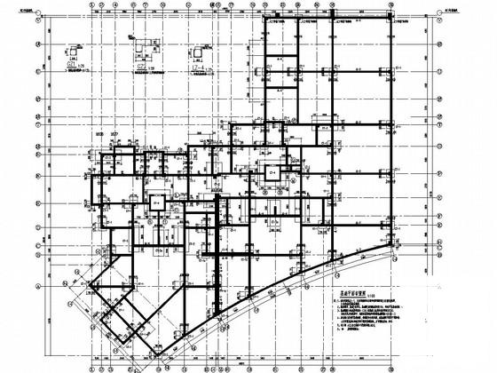 11层框架剪力墙结构住宅楼结构施工CAD图纸 - 2