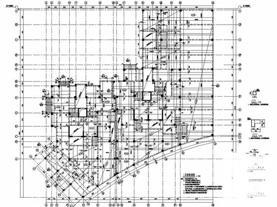 11层框架剪力墙结构住宅楼结构施工CAD图纸 - 4