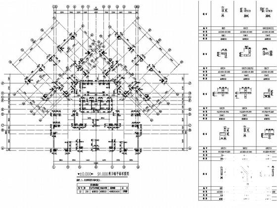 30层剪力墙结构住宅楼结构施工大样图cad平面图 - 1