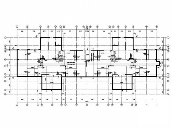 两栋28层框架剪力墙结构住宅楼结构施工CAD大样图 - 1