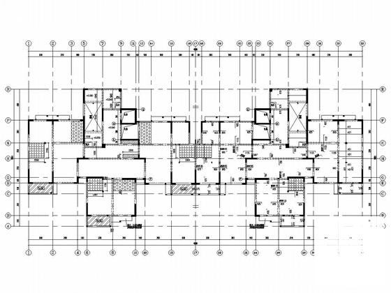 两栋34层框架剪力墙结构住宅楼结构施工CAD大样图 - 4