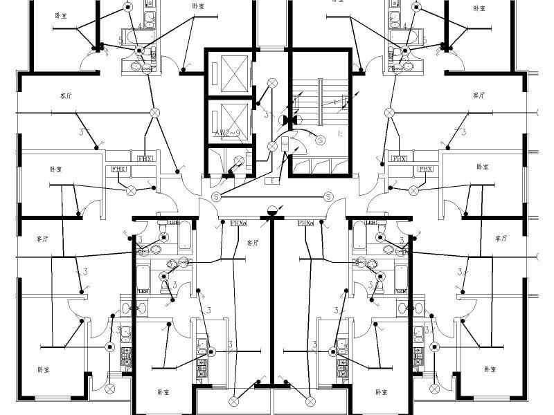 住宅楼电气图纸 - 2