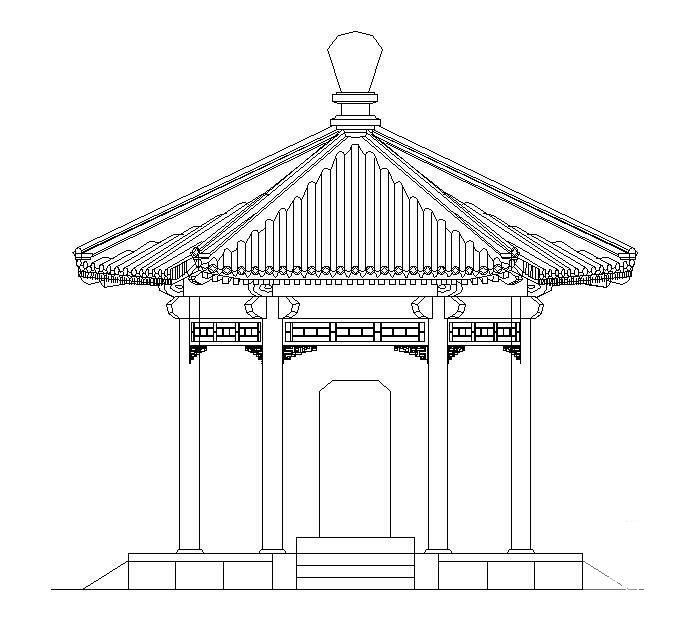 六角亭施工图纸 - 1