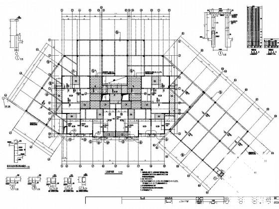 25层剪力墙结构住宅楼结构施工CAD大样图 - 3