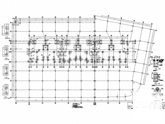 9层剪力墙结构住宅楼结构施工图cad桩位图 - 2