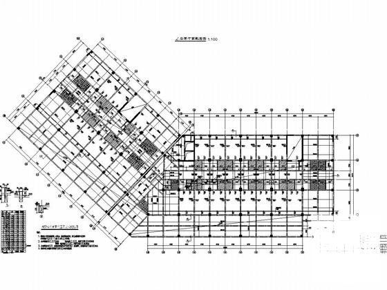 15层框架剪力墙结构住宅楼结构施工CAD图纸 - 1