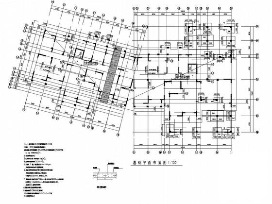 6层剪力墙结构住宅楼结构施工CAD图纸（高23米） - 1