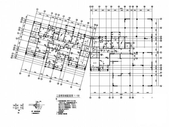 6层剪力墙结构住宅楼结构施工CAD图纸（高23米） - 2