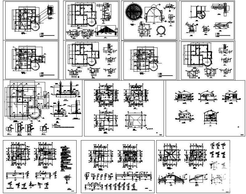 别墅建筑结构图纸 - 1