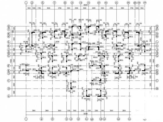 地上15层剪力墙结构住宅楼结构施工CAD图纸 - 1