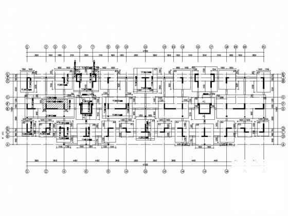 两栋8层剪力墙结构住宅楼结构施工CAD图纸 - 1