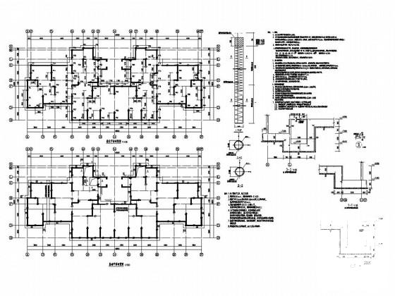 地上28层剪力墙结构住宅楼结构施工CAD大样图 - 1