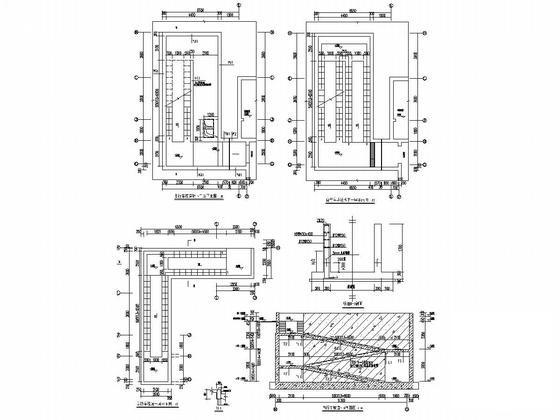 32层剪力墙结构住宅楼结构施工图cad暗柱布置平面图 - 5