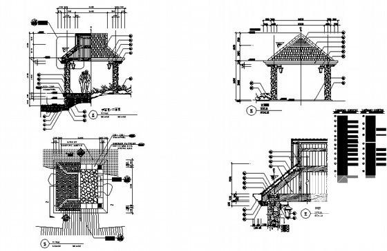 凉亭施工图纸 - 2