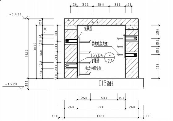 厂区室外电气施工CAD图纸 - 1