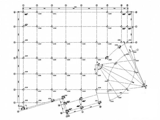 3层框架结构餐饮部结构施工CAD图纸，共8张 - 1
