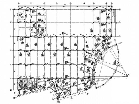 3层框架结构餐饮部结构施工CAD图纸，共8张 - 2