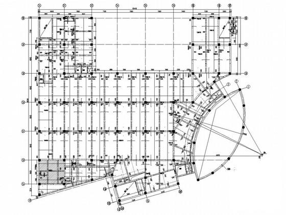 3层框架结构餐饮部结构施工CAD图纸，共8张 - 3