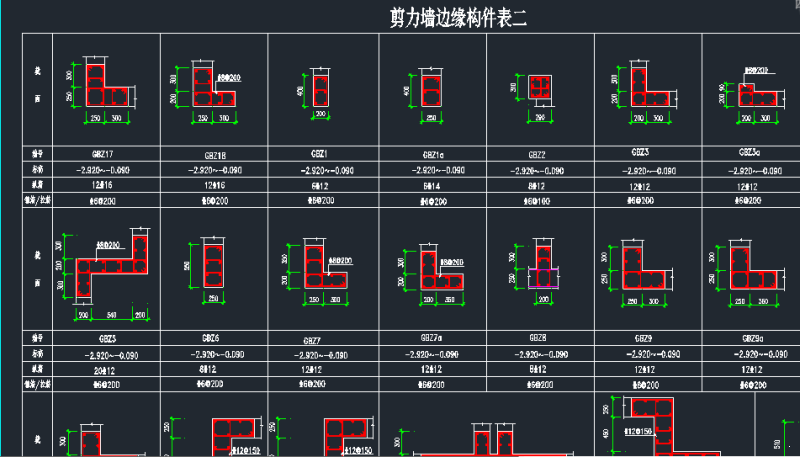 7层剪力墙住宅楼剪力墙结构施工CAD大样图 - 4