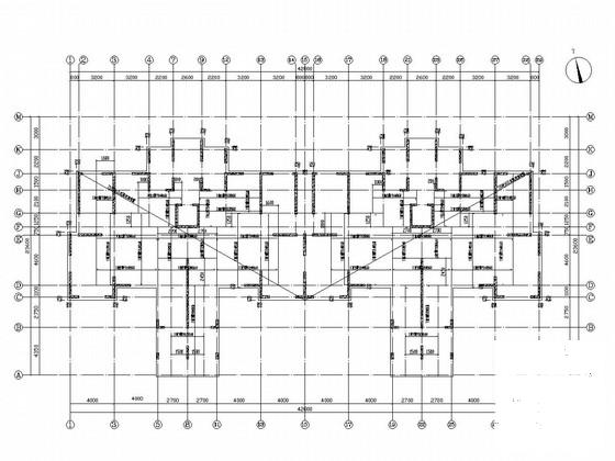 两栋7层剪力墙结构住宅楼结构施工CAD图纸 - 1