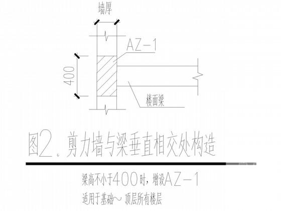 33层商贸大厦剪力墙部分结构施工CAD图纸 - 3