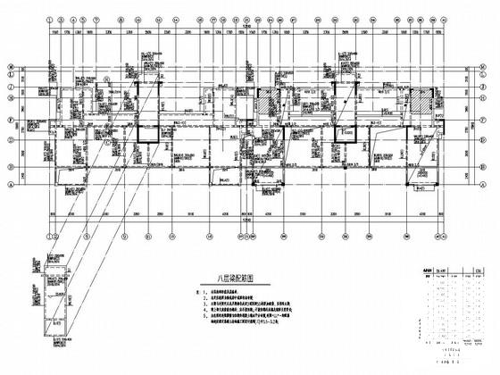 地上8层剪力墙结构住宅楼结构施工CAD图纸 - 3