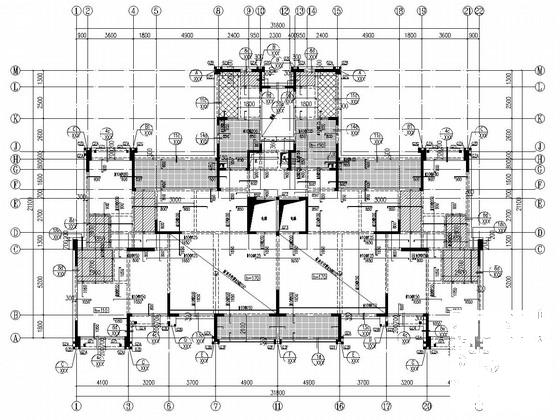 地上16层剪力墙结构住宅楼结构施工CAD图纸 - 2