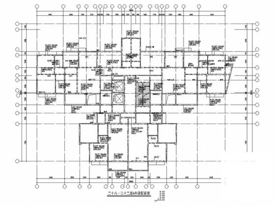 32层剪力墙结构商住楼结构施工CAD大样图 - 4