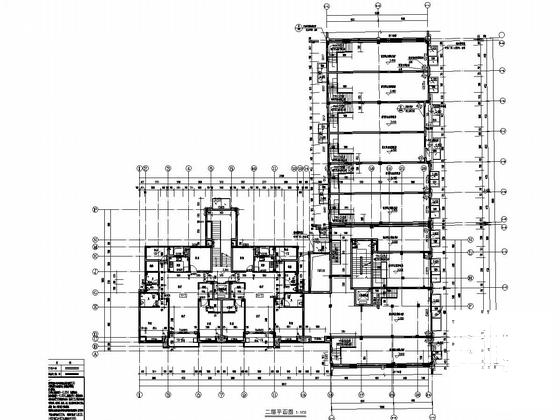 7层框架局部8层商住楼结构施工CAD图纸 - 5