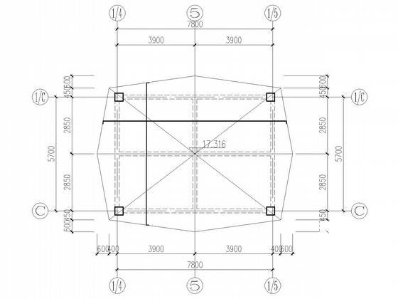 傣式屋顶框架住宅结构施工CAD图纸 - 5