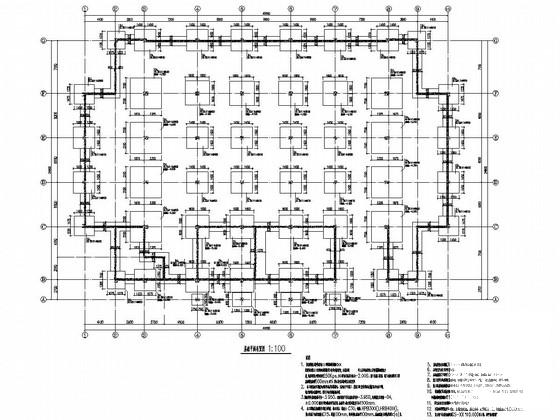 地上3层框架结构体育楼结构施工CAD图纸 - 1