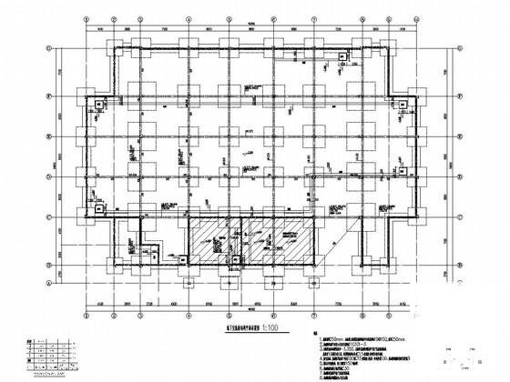 地上3层框架结构体育楼结构施工CAD图纸 - 2