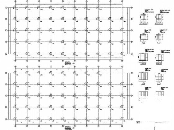 6层框架结构住院楼结构施工CAD图纸 - 2