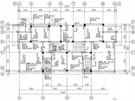 3层框架结构办公楼结构施工CAD图纸 - 3