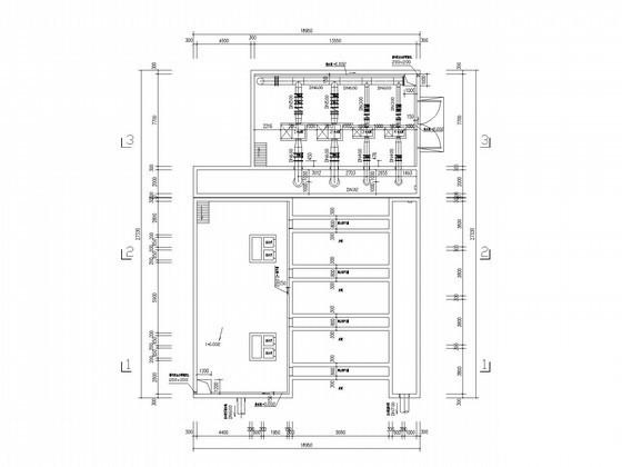 2万吨水厂翻板阀滤池施工CAD图纸 - 1