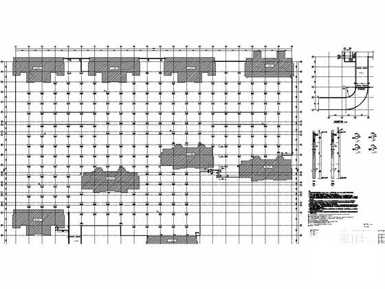 20000平地下1层框架结构车库结构施工CAD图纸 - 1