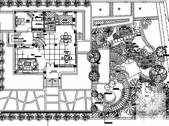 别墅绿化设计图纸 - 1