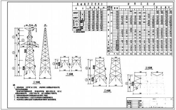 通信铁塔设计图纸 - 1