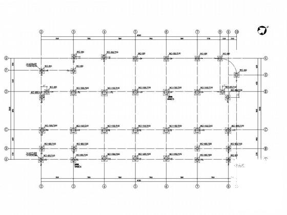 地上8层框架结构办公大厦结构施工CAD图纸 - 1