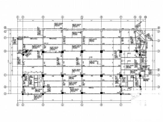 地上8层框架结构办公大厦结构施工CAD图纸 - 4