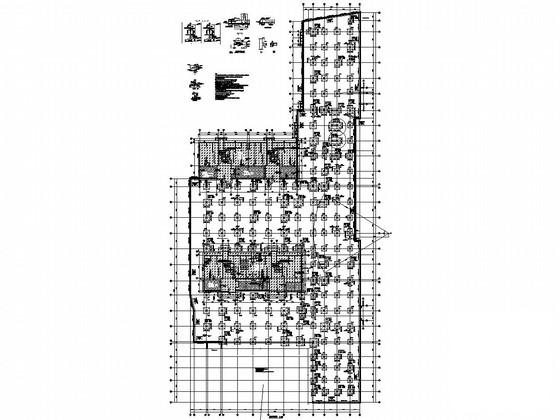 地上3层框架结构商业裙房结构设计施工CAD图纸 - 1